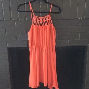 Sequin Hearts Coral Dress